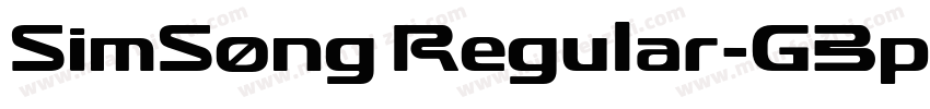 SimSong Regular-GBpc字体转换